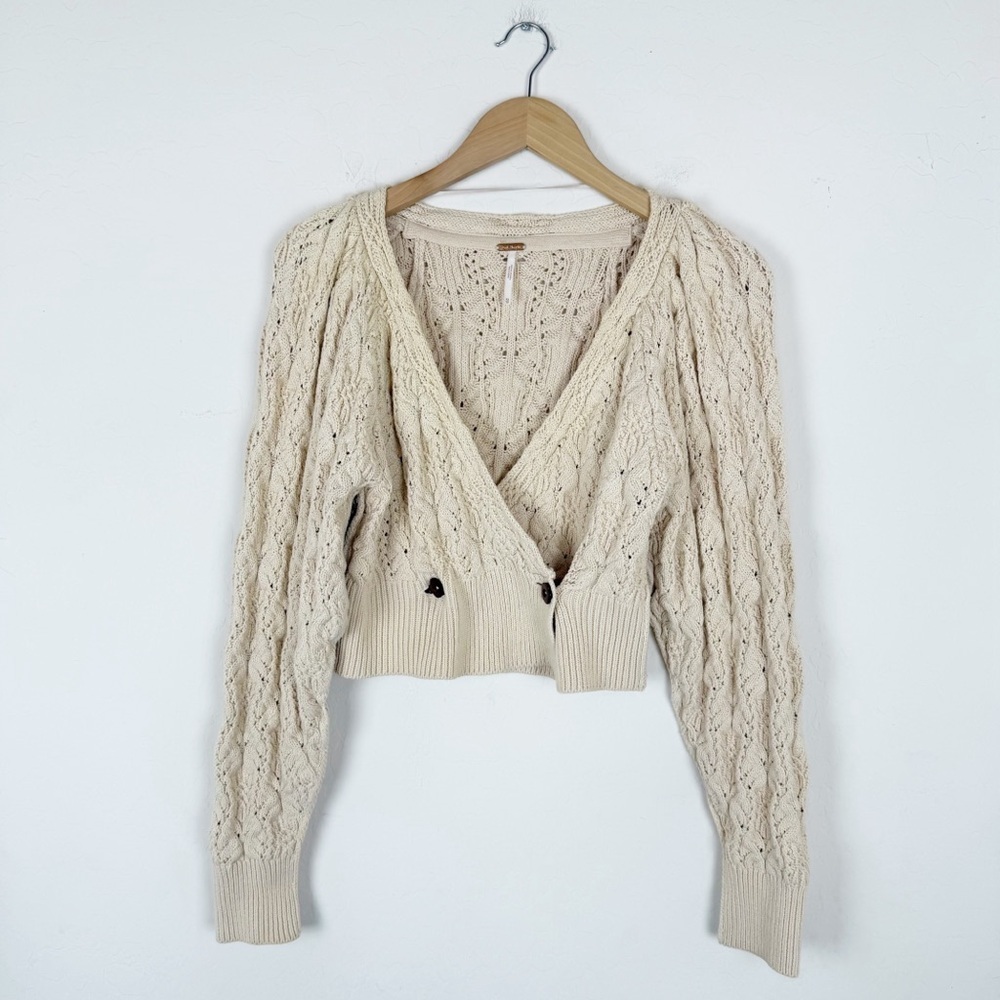 Free People Olive You Cardi in Macadamia - Picture 4 of 9